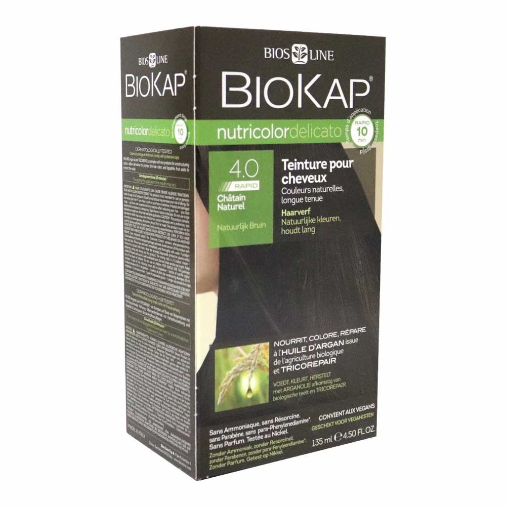 Biokap Nutricolor Delicato Rapid 4.00 Natural Brown 135 mL - Easy Pharmacy LLC