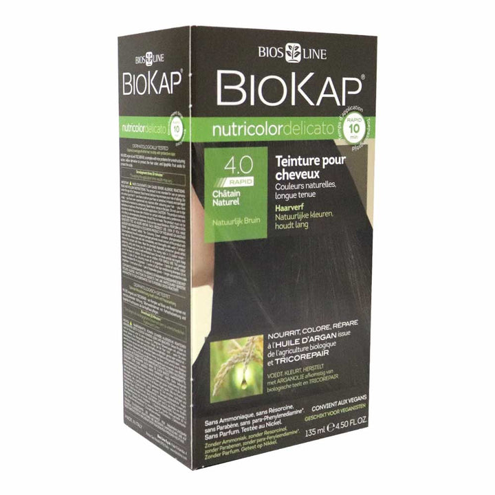 Biokap Nutricolor Delicato Rapid 4.00 Natural Brown 135 mL - Easy Pharmacy LLC