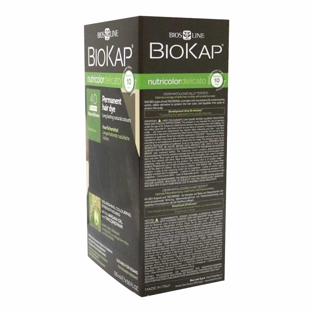 Biokap Nutricolor Delicato Rapid 4.00 Natural Brown 135 mL - Easy Pharmacy LLC