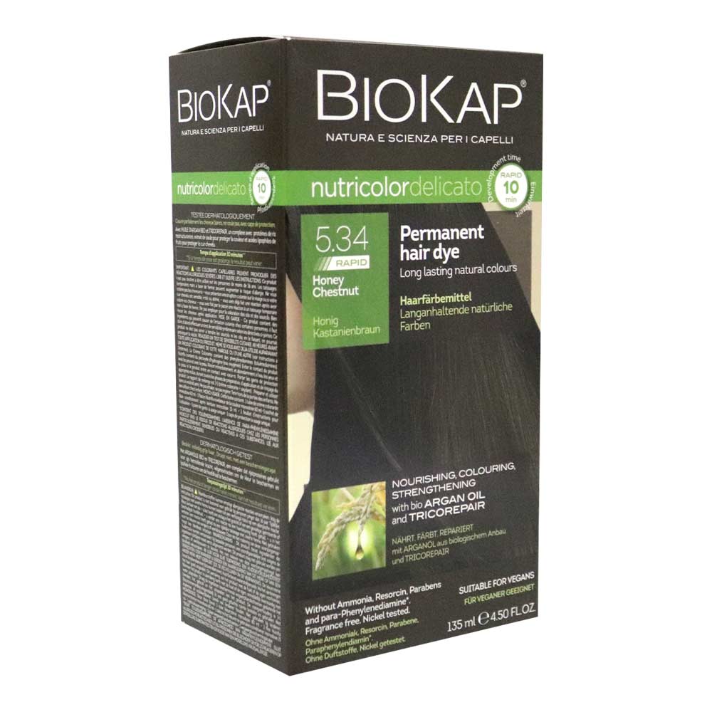 Biokap Nutricolor Delicato Rapid 5.34 Honey Chestnut 135 mL - Easy Pharmacy LLC