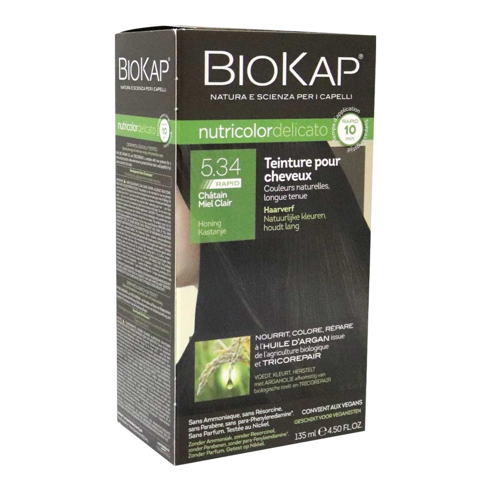 Biokap Nutricolor Delicato Rapid 5.34 Honey Chestnut 135 mL - Easy Pharmacy LLC