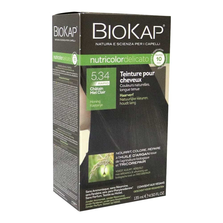 Biokap Nutricolor Delicato Rapid 5.34 Honey Chestnut 135 mL - Easy Pharmacy LLC