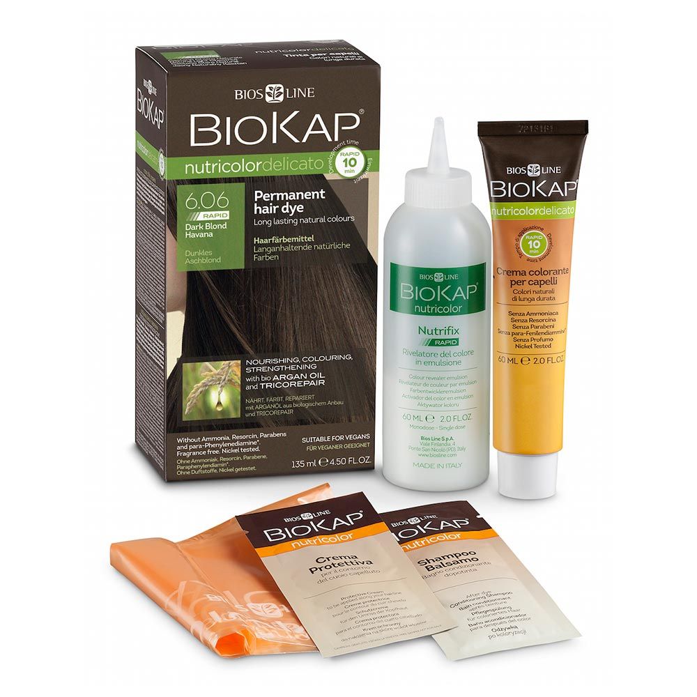 Biokap Nutricolor Delicato Rapid 6.06 Dark Blond Havana 135 mL - Easy Pharmacy LLC