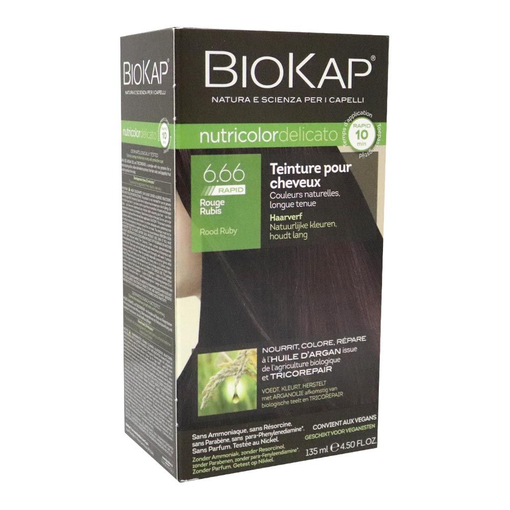 Biokap Nutricolor Delicato Rapid 6.66 Ruby Red 135 mL - Easy Pharmacy LLC