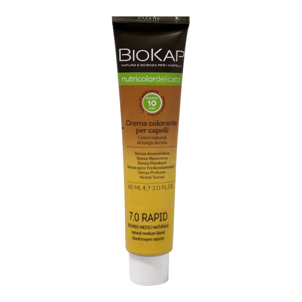 Biokap Nutricolor Delicato Rapid 7.0 Natural Medium Blonde 135 mL - Easy Pharmacy LLC