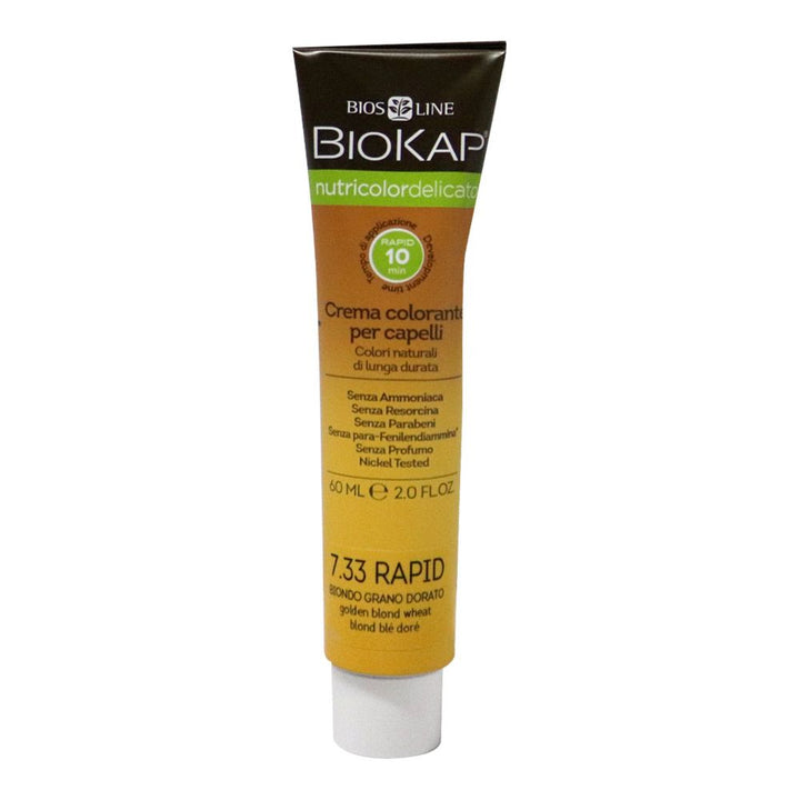 Biokap Nutricolor Delicato Rapid 7.33 Golden Blond Wheat 135 mL - Easy Pharmacy LLC