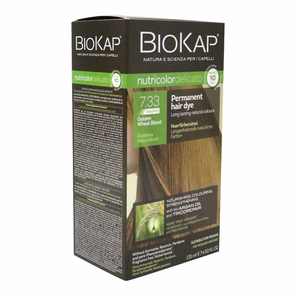 Biokap Nutricolor Delicato Rapid 7.33 Golden Blond Wheat 135 mL - Easy Pharmacy LLC