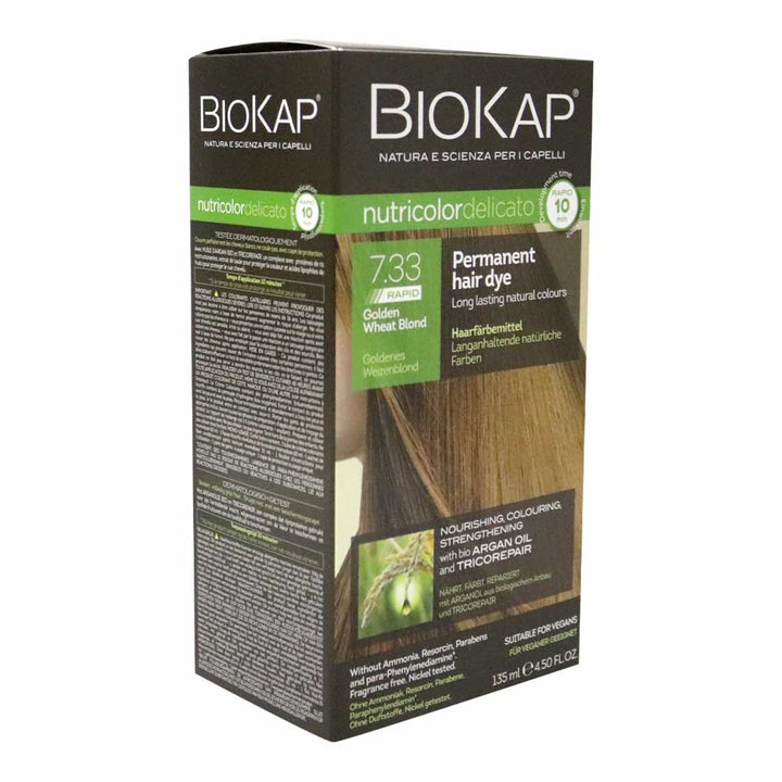 Biokap Nutricolor Delicato Rapid 7.33 Golden Blond Wheat 135 mL - Easy Pharmacy LLC
