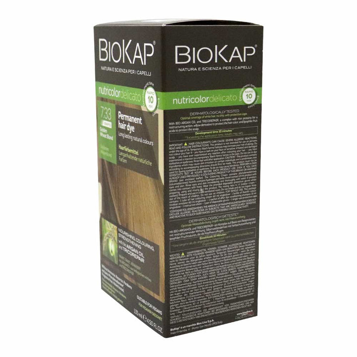 Biokap Nutricolor Delicato Rapid 7.33 Golden Blond Wheat 135 mL - Easy Pharmacy LLC