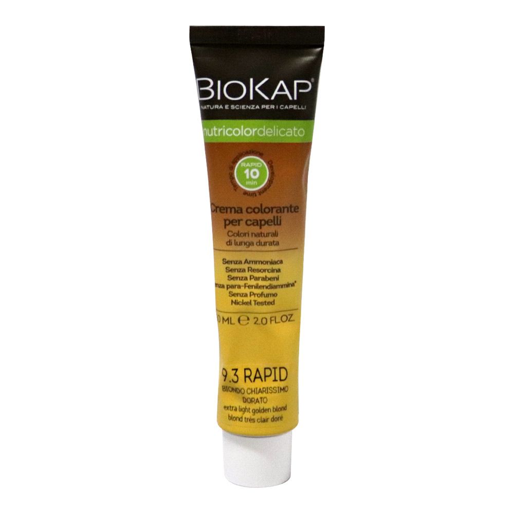 Biokap Nutricolor Delicato Rapid 9.3 Extra Light Golden Blond 135 mL - Easy Pharmacy LLC