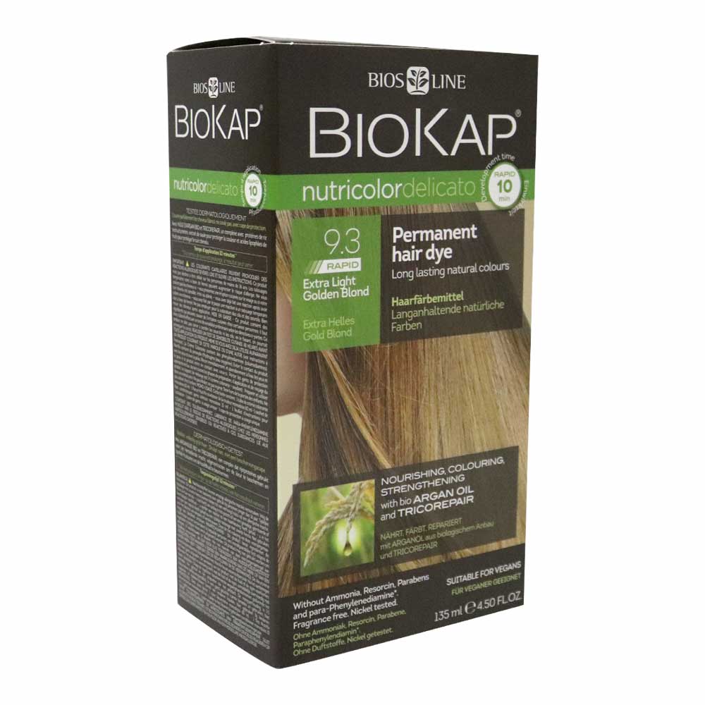 Biokap Nutricolor Delicato Rapid 9.3 Extra Light Golden Blond 135 mL - Easy Pharmacy LLC