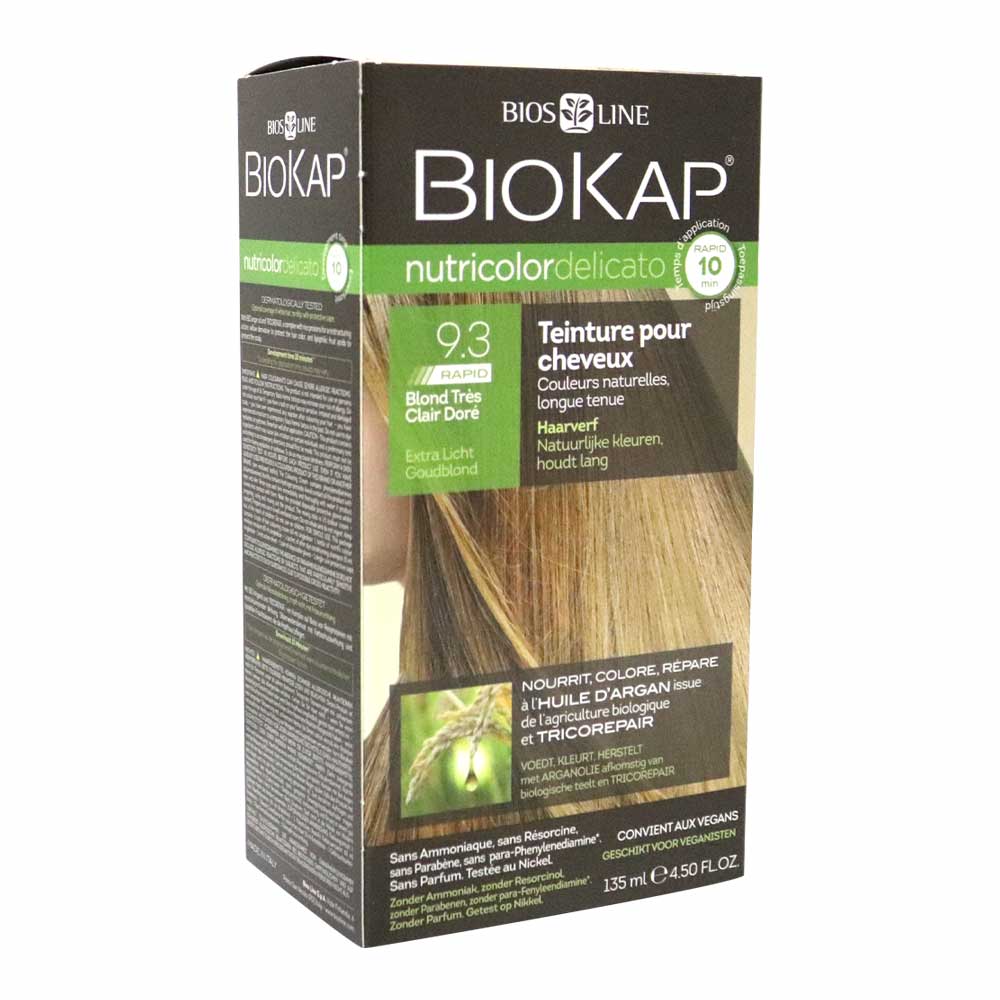 Biokap Nutricolor Delicato Rapid 9.3 Extra Light Golden Blond 135 mL - Easy Pharmacy LLC