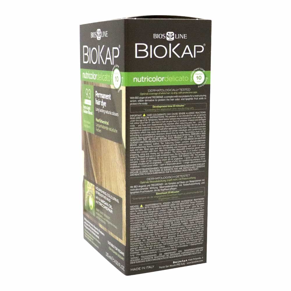 Biokap Nutricolor Delicato Rapid 9.3 Extra Light Golden Blond 135 mL - Easy Pharmacy LLC