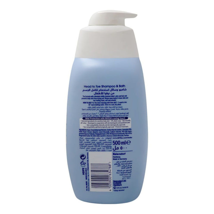 Nivea Baby Head To Toe Shampoo & Bath 500 mL - Easy Pharmacy LLC