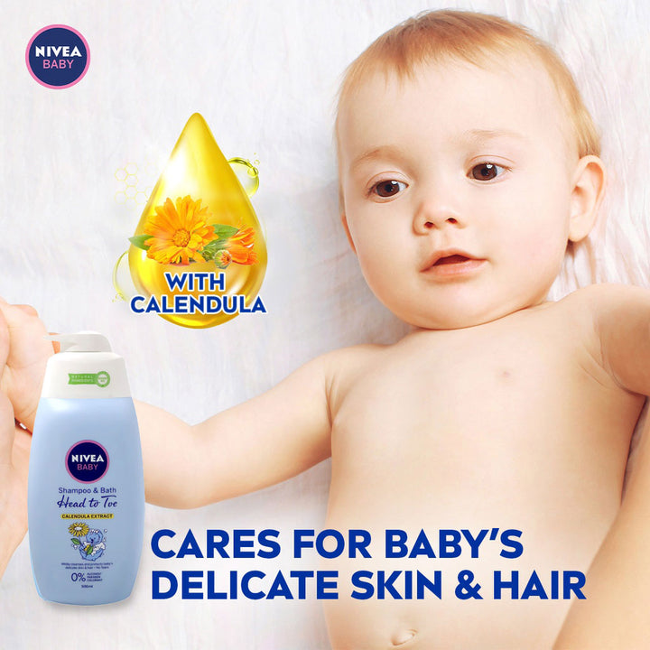 Nivea Baby Head To Toe Shampoo & Bath 500 mL - Easy Pharmacy LLC