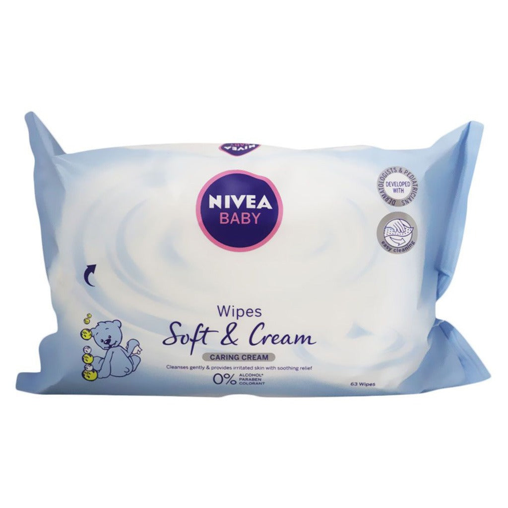 Nivea Baby Soft & Cream Wipes 63's - Easy Pharmacy LLC