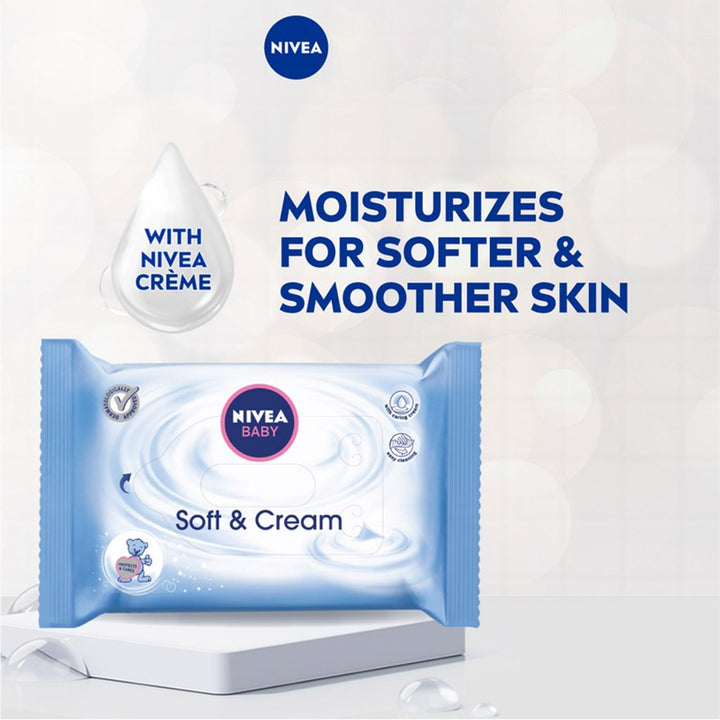 Nivea Baby Soft & Cream Wipes 63's - Easy Pharmacy LLC