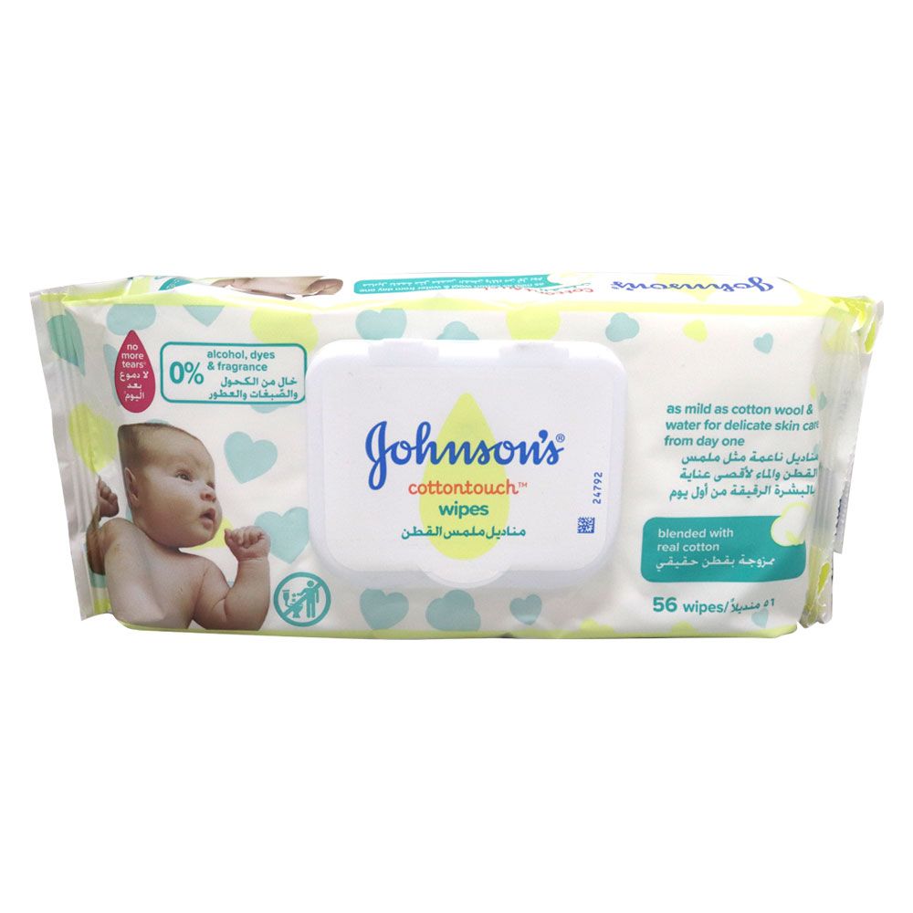 Johnson's Cottontouch Wipes 56's - Easy Pharmacy LLC