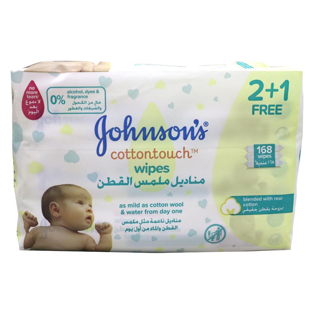 Johnson's Cottontouch Wipes 168's - Easy Pharmacy LLC
