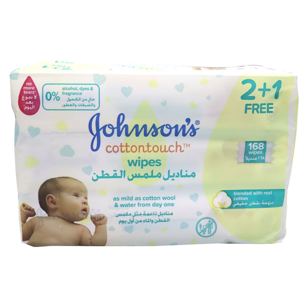 Johnson's Cottontouch Wipes 168's - Easy Pharmacy LLC