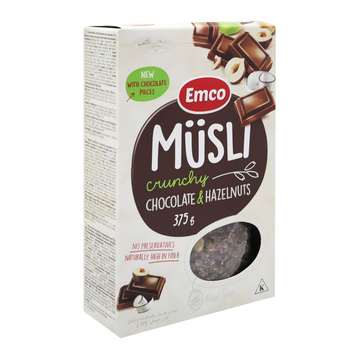 Emco Crunchy Musli With Choco and Hazelnuts 375 g PROMO - Easy Pharmacy LLC