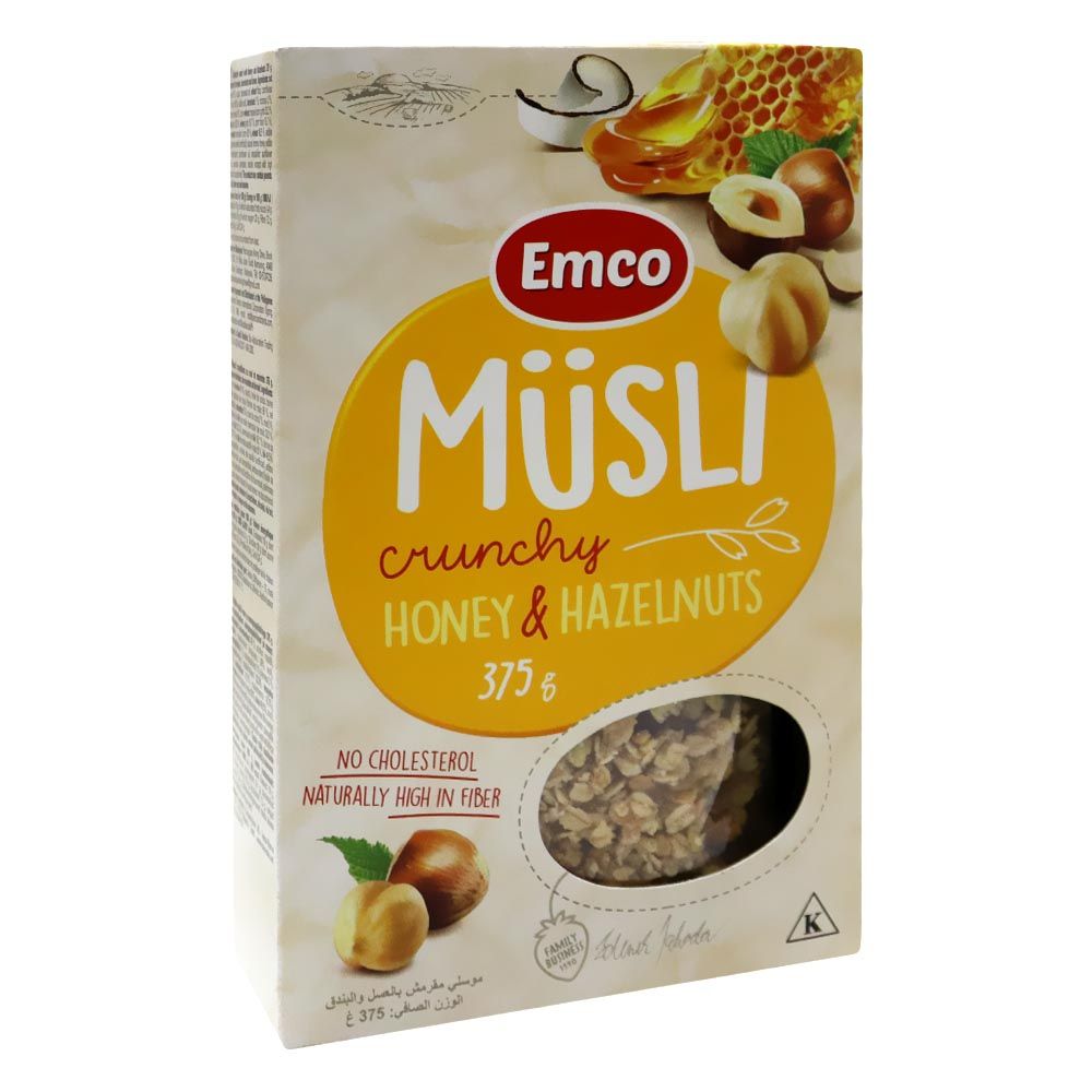 Emco Crunchy Musli With Honey and Nuts 375 g Promo - Easy Pharmacy LLC