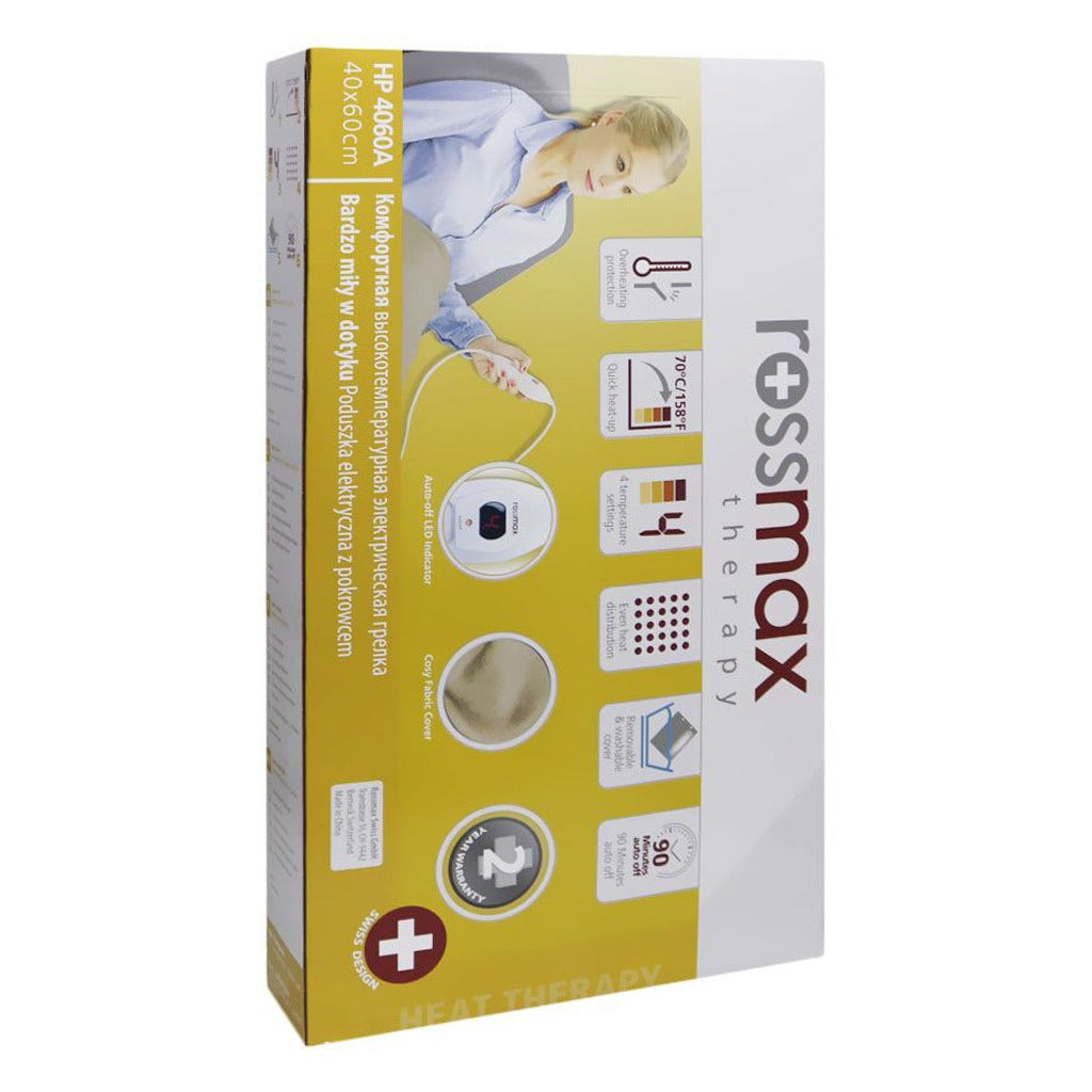 Rossmax HP4060A Super-Cosy, High-Temperature Heating Pad With 3 Pin Plug - Easy Pharmacy LLC