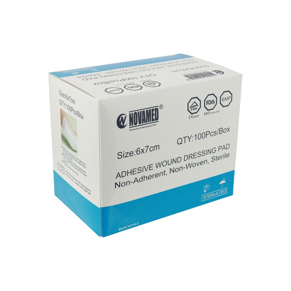 Novamed Adhesive Wound Dressing Pad 6 x 7 cm 100's - Easy Pharmacy LLC