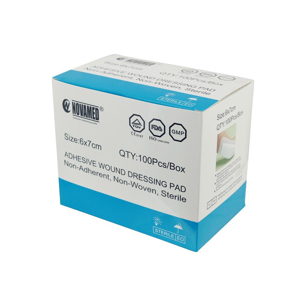 Novamed Adhesive Wound Dressing Pad 6 x 7 cm 100's - Easy Pharmacy LLC