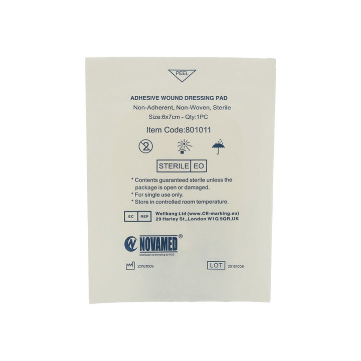 Novamed Adhesive Wound Dressing Pad 6 x 7 cm 100's - Easy Pharmacy LLC
