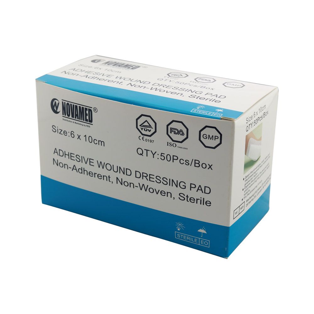 Novamed Adhesive Wound Dressing Pad 6 x 10 cm 50's - Easy Pharmacy LLC