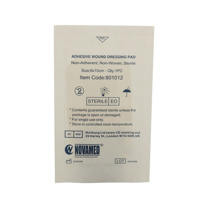 Novamed Adhesive Wound Dressing Pad 6 x 10 cm 50's - Easy Pharmacy LLC
