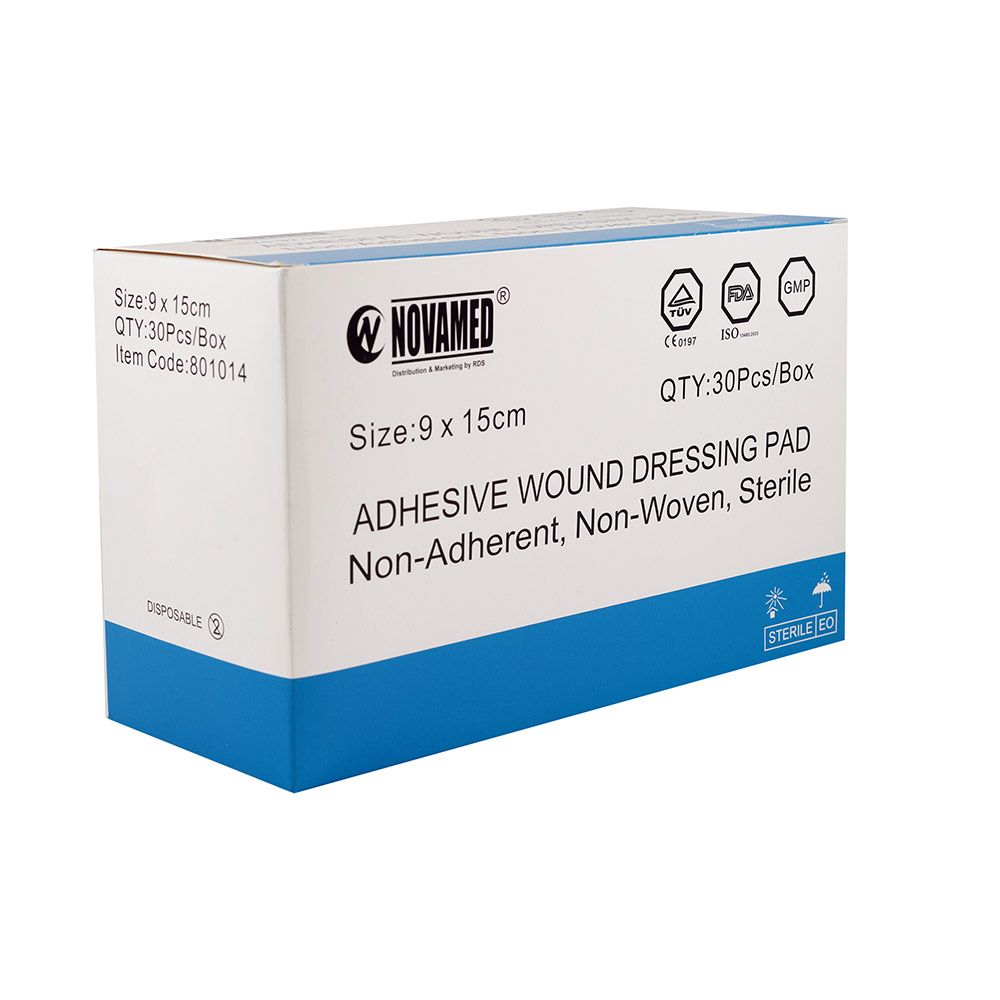 Novamed Adhesive Wound Dressing Pad 9 x 15 cm 30's - Easy Pharmacy LLC