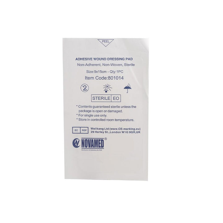Novamed Adhesive Wound Dressing Pad 9 x 15 cm 30's - Easy Pharmacy LLC