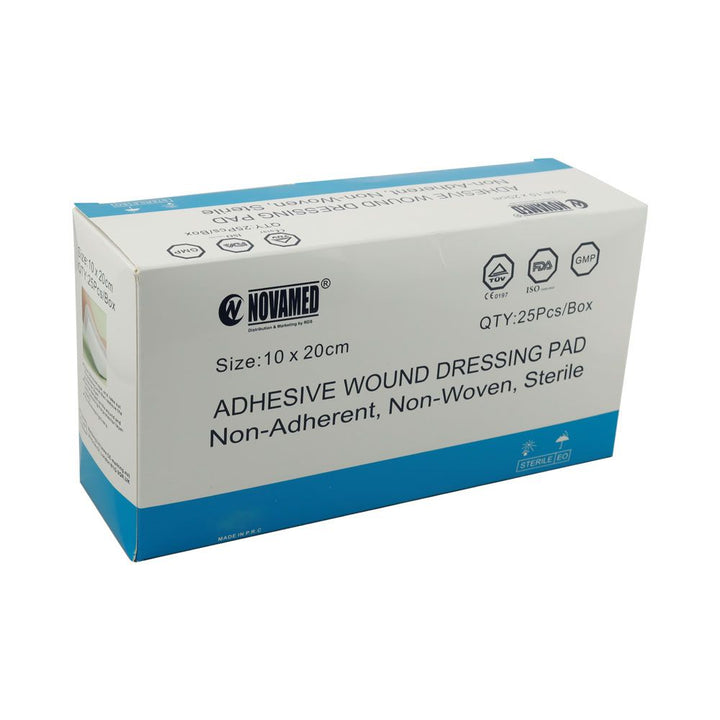 Novamed Adhesive Wound Dressing Pad 10 x 20 cm 25's - Easy Pharmacy LLC