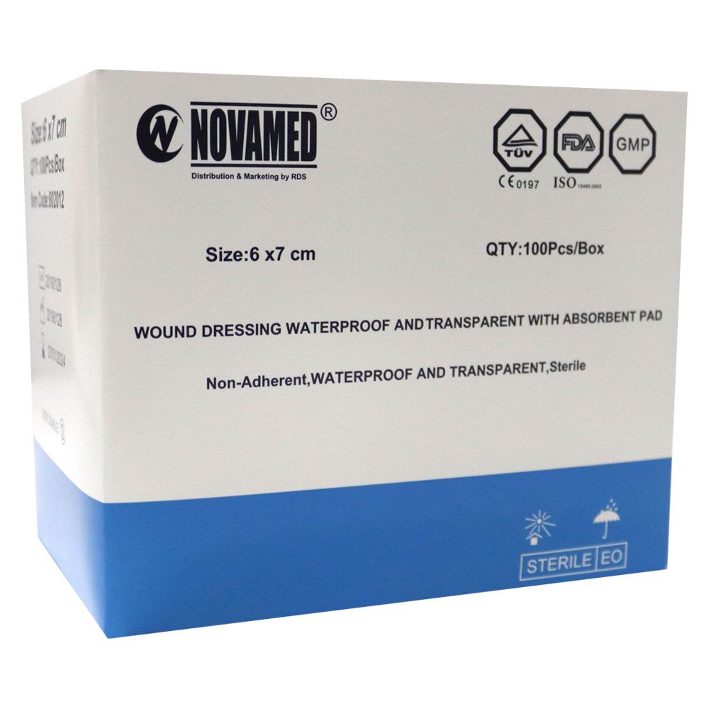 Novamed Waterproof Transparent Bandage 6 x 7 cm 100's - Easy Pharmacy LLC