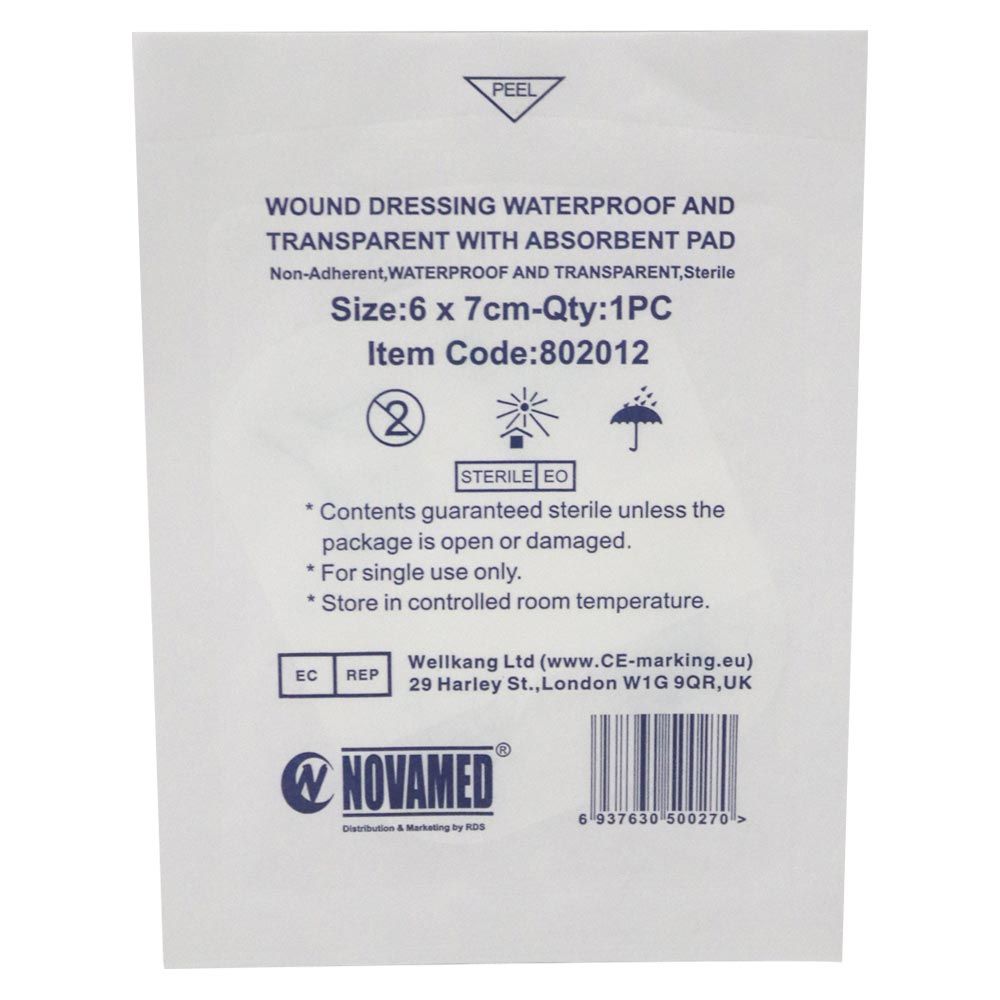 Novamed Waterproof Transparent Bandage 6 x 7 cm 100's - Easy Pharmacy LLC