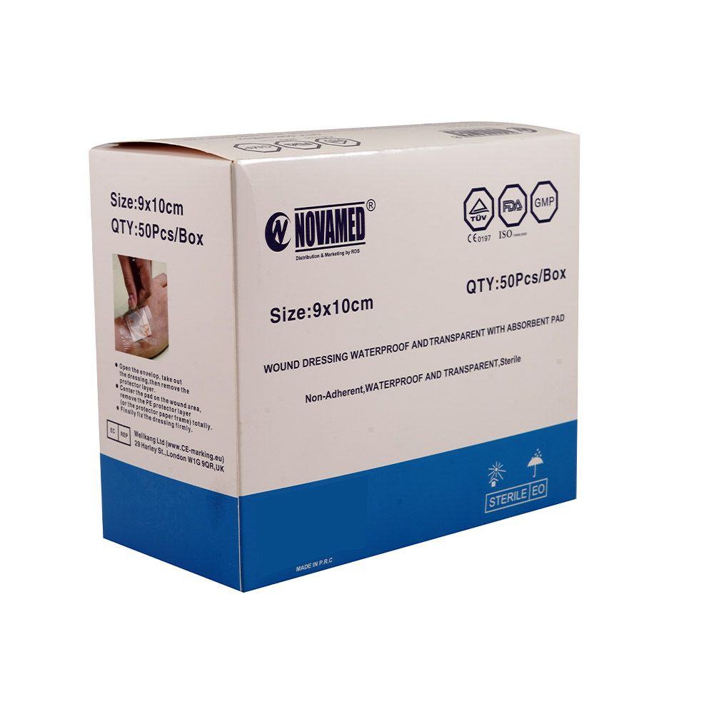 Novamed Waterproof Transparent Bandage 9 cm x 10 cm 50's - Easy Pharmacy LLC