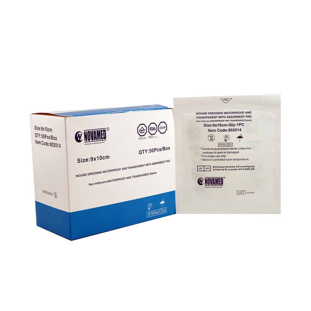 Novamed Waterproof Transparent Bandage 9 cm x 10 cm 50's - Easy Pharmacy LLC