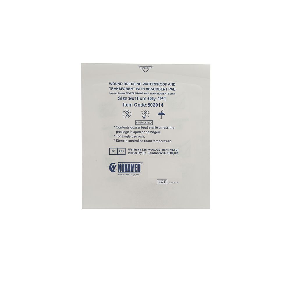 Novamed Waterproof Transparent Bandage 9 cm x 10 cm 50's - Easy Pharmacy LLC