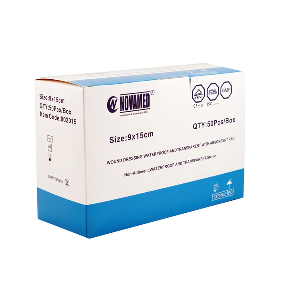 Novamed Waterproof Transparent Bandage 9 x 15 cm 50's - Easy Pharmacy LLC