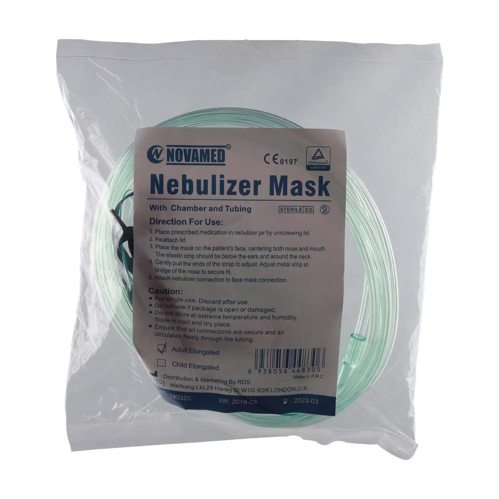 Novamed Nebulizer Mask Adult Elongated 1's - Easy Pharmacy LLC