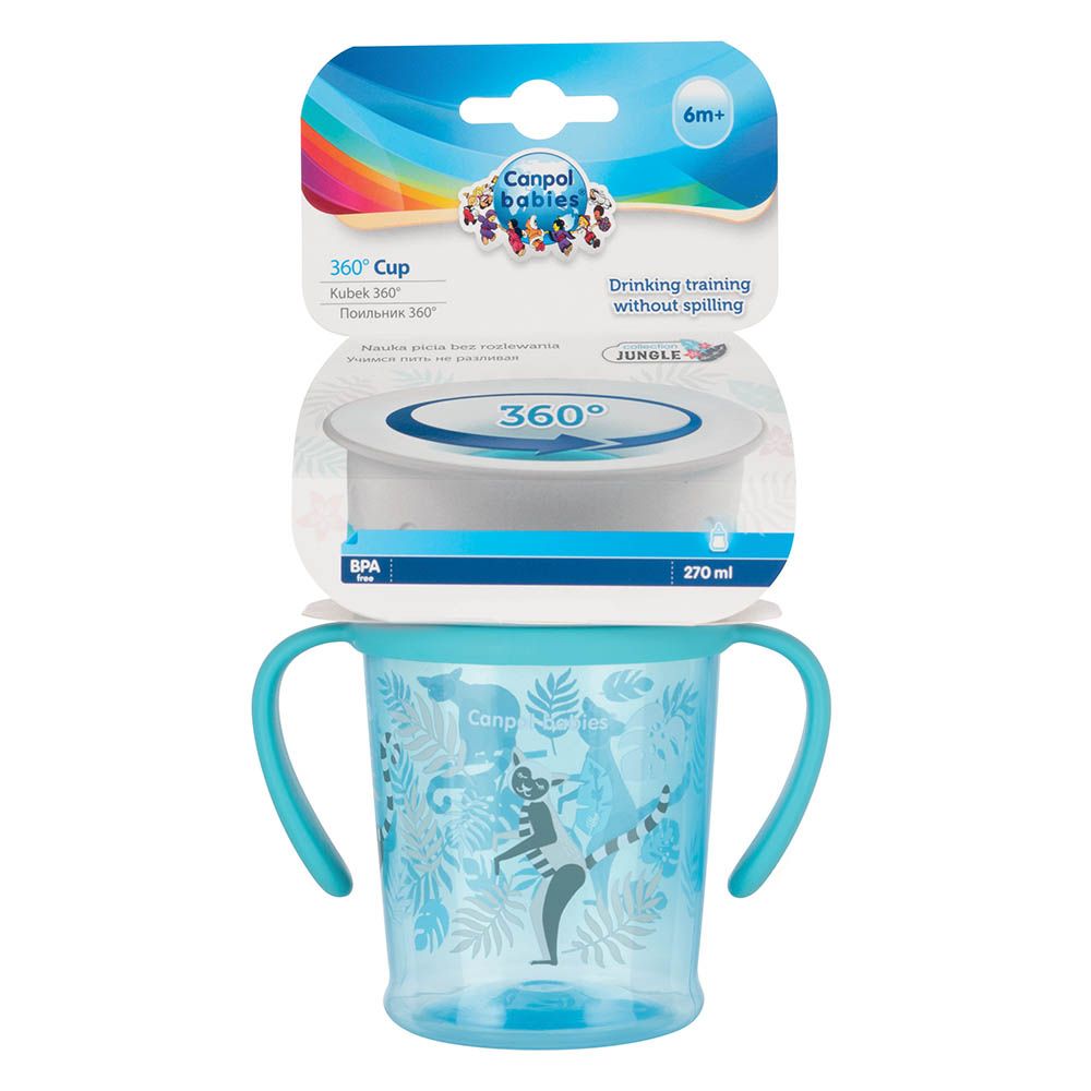 Canpol Babies 360 Cup Jungle Turquoise 270 mL 56/504 - Easy Pharmacy LLC