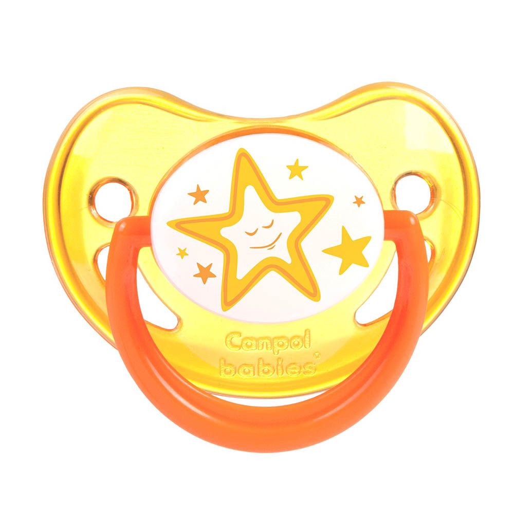 Canpol Babies Orthodontic Soother Night Dreams Design Orange Over 18 Months 22/502 - Easy Pharmacy LLC