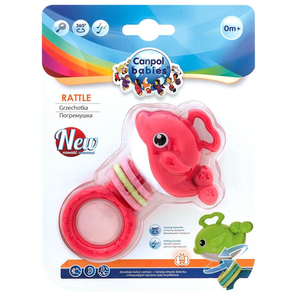 Canpol Babies Baby Toy Little Whale Rattle Pink 81/003 - Easy Pharmacy LLC