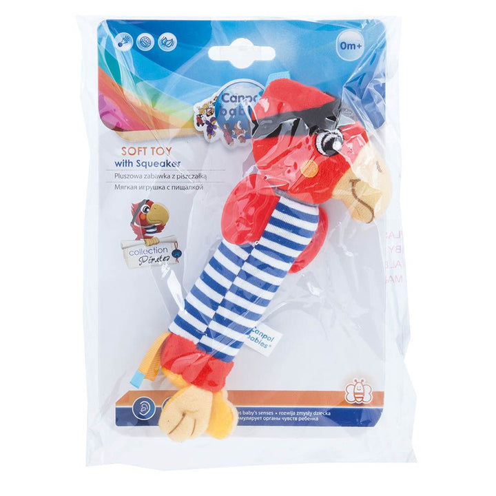 Canpol Babies Baby Toy Pirates Friends Soft Squeaker Red Cockatoo 68/034 - Easy Pharmacy LLC