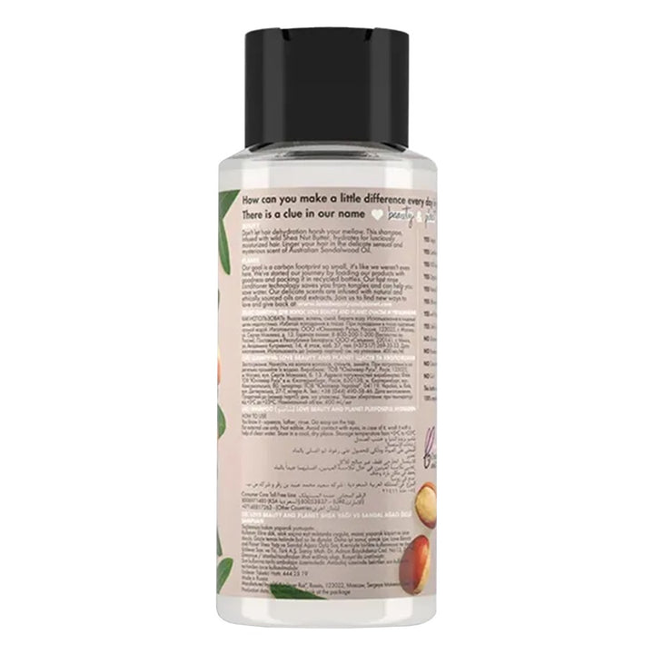 Love Beauty And Planet Shea Butter And Sandalwood Purposeful Hydration Shampoo For Dry Hair 400 mL - Easy Pharmacy LLC