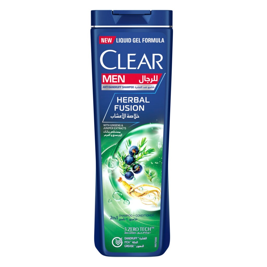 Clear Men Herbal Fusion Anti Dandruff 2 In 1 Shampoo + Conditioner 400 mL - Easy Pharmacy LLC