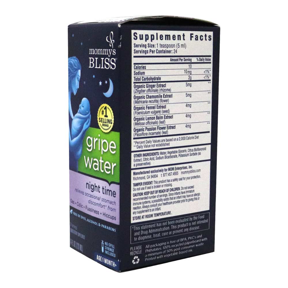 Mommy's Bliss Gripe Water Night Time 120 mL - Easy Pharmacy LLC