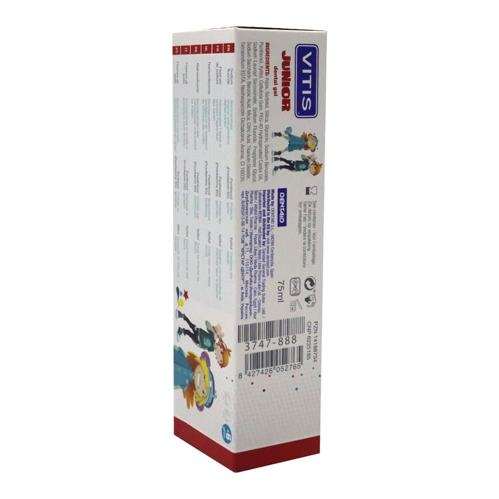 Vitis Junior Gel Toothpaste 75 mL - Easy Pharmacy LLC